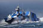 海軍新型導彈快艇攻防訓練