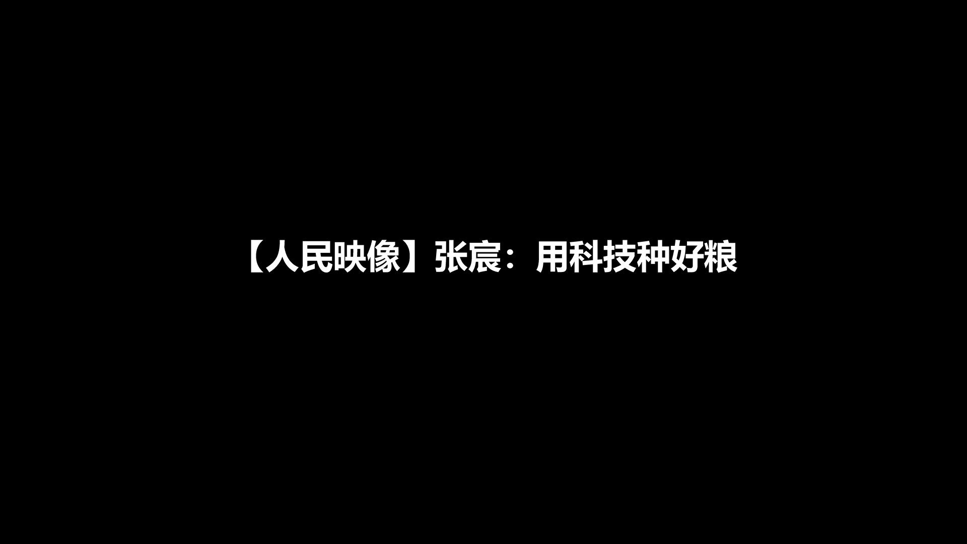 【人民映像】張宸：用科技種好糧