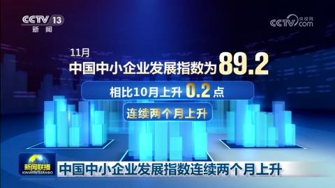 中國中小企業發展指數連續兩個月上升